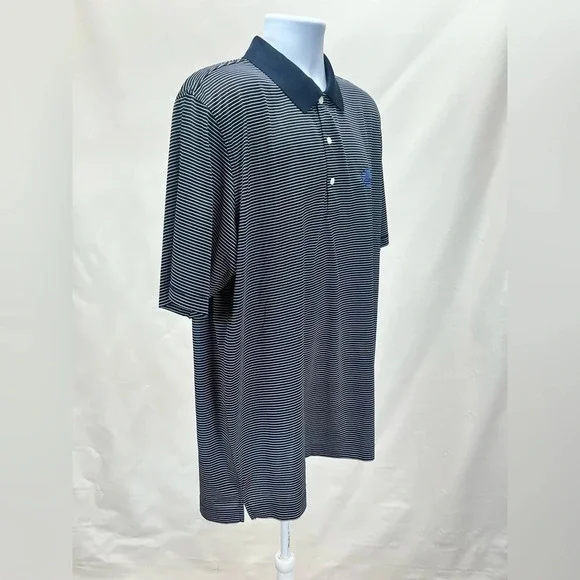 PAGE & TUTTLE Men’s navy stripe golf polo size XL - Picture 7 of 12